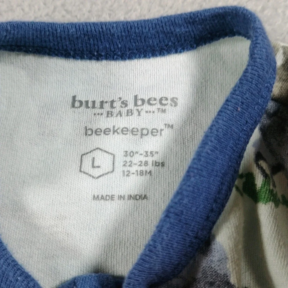 Burt's Bees Baby Unisex Beekeeper Sleep Sack Blue Large 12-18M Organic Cotton